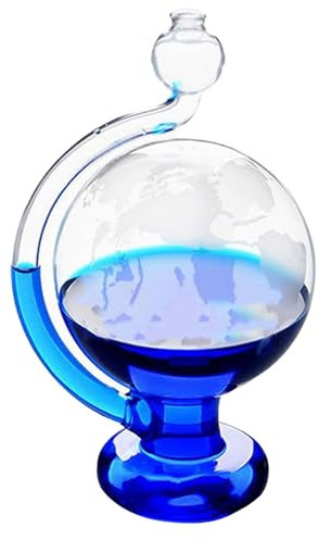 Barometro per predittori meteorologici in vetro tempesta, misurazione barometrica barometrica di vetro visivo per il desktop per ufficio, regalo decorativo della stazione meteorologica