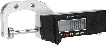 ANGGREK Medidor de Grosor Electr¨®nico de Espesor Digital Medidor de Calibrador Digital Herramienta de 0-25 Mm con Pantalla LCD Grande para Medir Varios Materiales