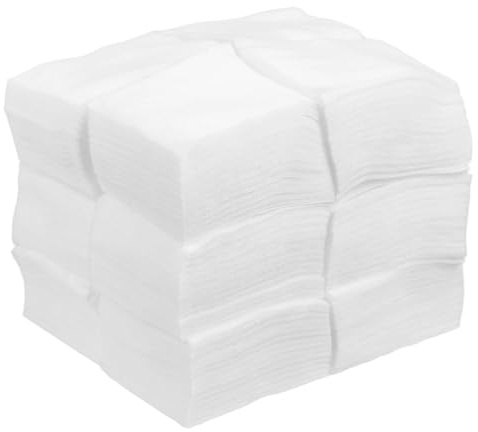 Hemobllo 1200 Pezzi Feltro Bianco Asciugamani Monouso per Unghie Salviette per Viso Straccio Sottile Multiuso Detergente Pulizia Quotidiana