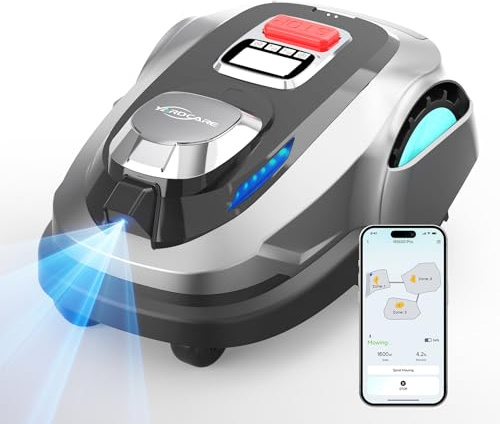 (2026 Upgrade) YARDCARE N1600 PRO Mähroboter ohne Begrenzungskabel, Empf. 1600 m² – Rasenroboter mit RTK & Vision, U-förmiges Mähmuster, Multizonen-Management, App-Steuerung und KI Hindernisvermeidung