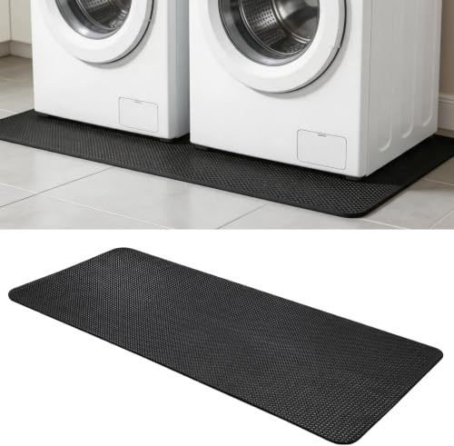 Tapis antidérapant des deux côtés pour machine à laver - Extra large - 70 x 160 cm - Réduction du bruit et imperméable - Tapis anti-vibrations pour la maison - Convient pour deux appareils en même