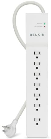 Belkin 7-Outlet Commercial Power Strip Surge Protector with 6ft Power Cord, 2160 Joules