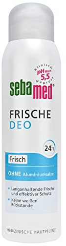 SEBAMED Frische Deo Aerosol Frisch, Deo ohne Aluminium, Deospray für Damen und Herren, zuverlässiger Schutz vor Körpergeruch, 24h-Effekt, medizinische Hautpflege, 150 ml