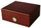 GERMANUS Cigar Humidor Classic II for approx. 50 Cigars, Brown, with Hygrometer and Humidifier and GERMANUS Manual