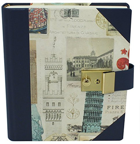 Buchbinderei Vera Donna Tagebuch Pisa Halbleder mit Schloss