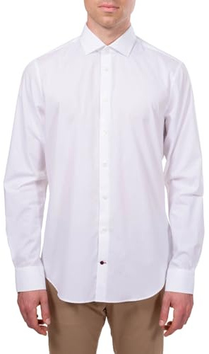 Tommy Hilfiger Core Stretch Poplin Slim Shirt, Camicia Formale, Uomo, 40, Bianco (100)