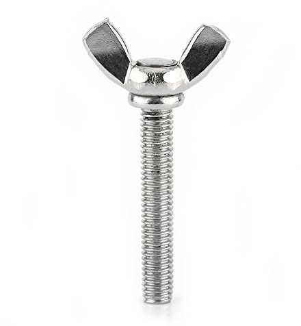 Akozon 5 uds M6 DIN316 304 tornillos de mano de ala de mariposa de pulgar de acero inoxidable (M6*40mm)