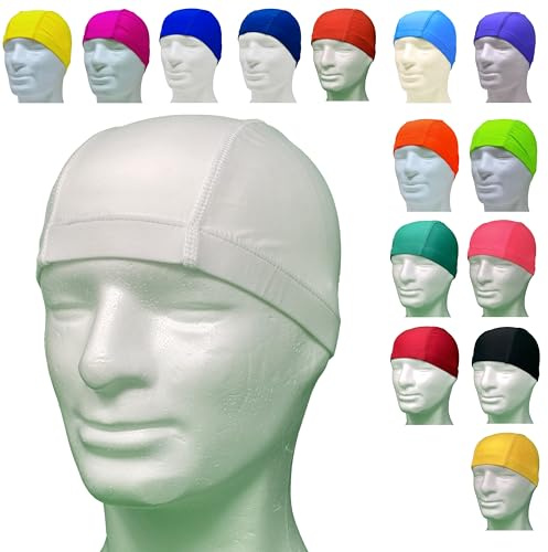 AQASKIN Cuffie Nuoto Professionali in Lycra Anallergica - Latex Free - Cuffia Piscina licra Unisex