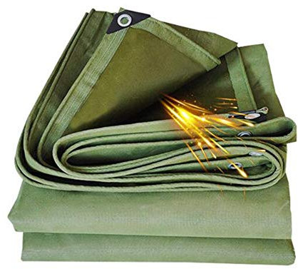 DGLIYJ Robuste wasserdichte Plane 0,8 Mm Dick - Kältebeständig UV-Schutz Army Green Tarpaulin Camping Im Freien Zeltunterlage, Großer LKW Plane 600 G/M² (Size : 2x3m)