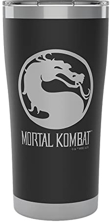 Tervis Warner Brothers-Mortal Kombat Logo Engraved Triple Walled Insulated Tumbler, 590 ml, Onyx
