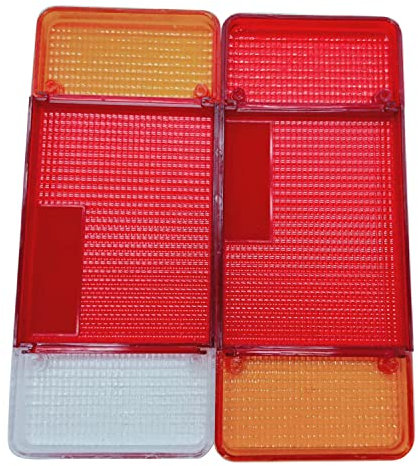 1 Pair Left Right Red Rear Tail Light Lamp Lens Fog Reverse Compatible with Iveco Daily Citroen Fiat Ducato Eurocargo I,II & III BP90-101/102