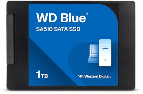 WD Blue SA510, 1 TB, 2.5 SATA SSD, fino a 560 MB/s, Include Acronis True Image per Western Digital, clonazione e migrazione del disco, backup completo e ripristino rapido, protezione da ransomware