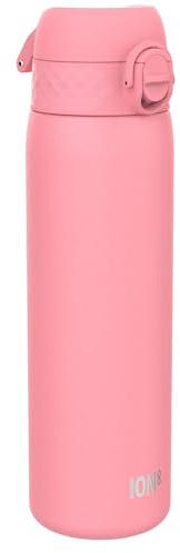 ION8 Vakuumisolierte Edelstahl-Trinkflasche, 500 ml, Auslaufsicher, Einhandöffnung, Sichere Verriegelung, Spülmaschinenfest, Tragegriff, Leicht zu Reinigen, Langlebig & Kratzfest, Rosenblüte