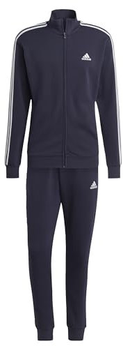 adidas Herren Basic 3-Stripes French Terry Track Suit, Legend Ink, L