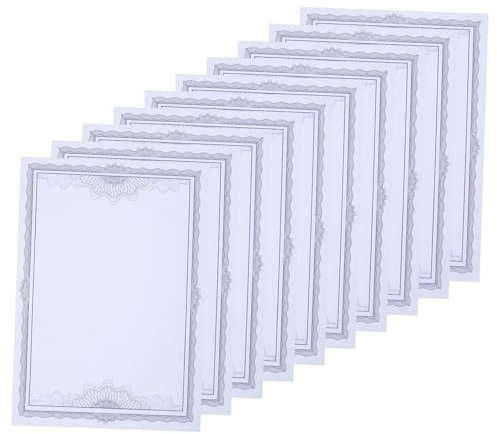 Ciieeo Honor Certificate Paper 150g Blue 12k Blank Certificates for Printing Achievement Diplomas School Office Use