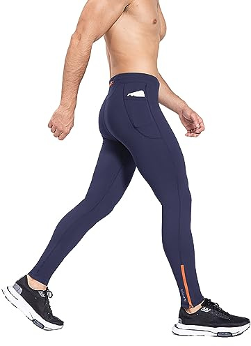 baleaf Legging de Course Thermique imperméable léger doublé en Polaire pour Homme avec Poches