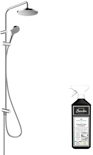 Colonne de douche HANSGROHE Vernis Blend Reno 200 chromée + nettoyant Briochin