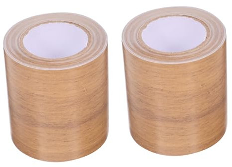 BESTonZON 2 Rollen Sockelleiste wand tuch wandtuch wand polster selbstklebende Sockelaufkleber Fußleistenaufkleber Spritzguss-Aufkleber Kiefernholz Taille Wandschmuck Klebrig schmücken PVC