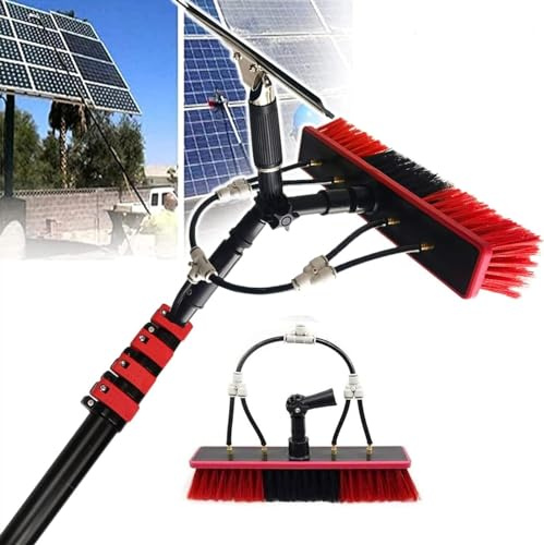 Spazzola per pannelli fotovoltaici 3.6M-11M Wash Spazzolone Kit Spazzola Vetri,pulizia pannelli fotovoltaici kit,Spazzola Telescopica Alimentata ad Acqua facile da installare Palo ( Size : 18FT/5.4M )