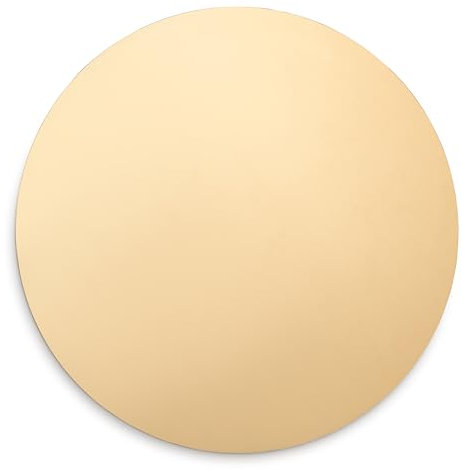 Decorline 2x Sous-Plat Rond Miroir décoration de table pour Sous assiettes de présentation décoratives en plastique Dur Réutilisables pour mariages, fêtes de famille ou Noël - Ø 33 cm en Dorées