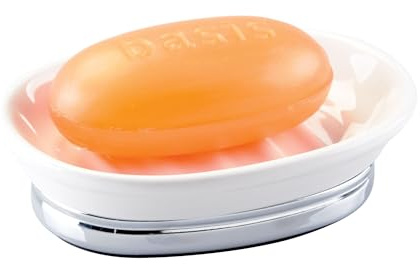 iDesign Soap Dish for Bar Soap – York Collection – White
