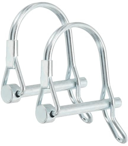 PATIKIL Perno Bloccaggio Albero con Orecchio 3/16x1-5/8, 2Pz Perno Sicurezza Perno Pto Arco Rotondo Fissaggio Filo e Orecchio per Rimorchio Agricolo Trattore Camion Barca (5x40mm)