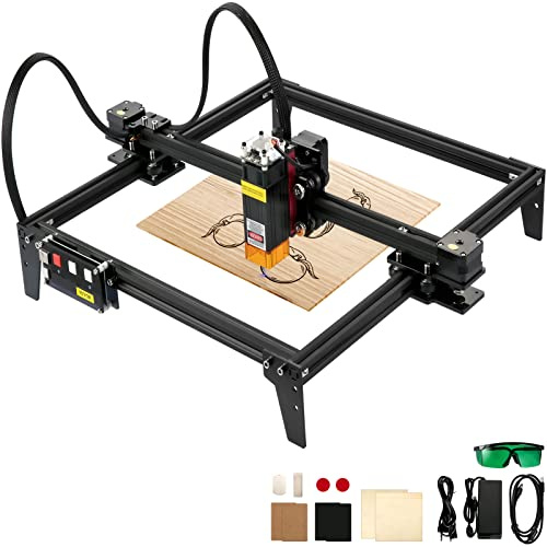 VEVOR Macchina per Incisione Laser, 310 x 300 mm Potenza 5,5 W 6000 mm/min Incisione Laser in Lega di Alluminio per Carta, Legno, Pelle, Stoffa, Plastica, Acrilico, Superficie Metallica Verniciata
