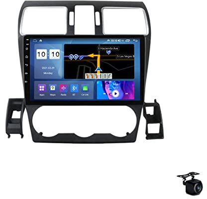 Ricevitore video per auto HYMLMY Android 12 per SUB-ARU FORESTER 2013-2014 Navigazione satellitare 2 Din 9 GPS Lettore video multimediale DSP integrato FM BT Wifi SWC 4G 5G Carplay + telecamera poste