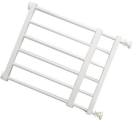 GOCHUSX Telescopic Guardrail Gate, Adjustable Fence Gate, Freestanding Safety Fence, Pressure Mount Guardrail Gate, Step Over Low Gate for Home Stairs Entry(White-H-36cm,W-42-60cm)