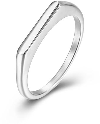 Tolldek Ringe 2.3MM, Bandring Eheringe Dünn Hochzeit Ringe, Silber Edelstahl Freundschaftsringe Pärchen Ringe, Gr.54 (17.2)