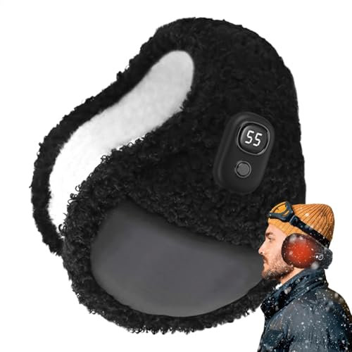 Beheizte Ohrenwärmer – Elektrische Ohrenschützer, wiederaufladbare Ohrenschützer, Winter-Thermo-Ohrenschützer, verstellbare USB-beheizte Wärmer, faltbarer Gehörschutz, Outdoor-Winterausrüstung