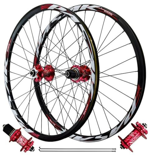 LPYDWZ MTB Fahrrad Laufradsatz 26 Zoll, Aluminiumlegierung Felge Scheibenbremse 27,5 29 Zoll Fahrrad Schnellspanner Radnabe 32 Speichen for HG/MS/XD Flower Drum 7-12 Geschwindigkeit(MS Flower Drum,29