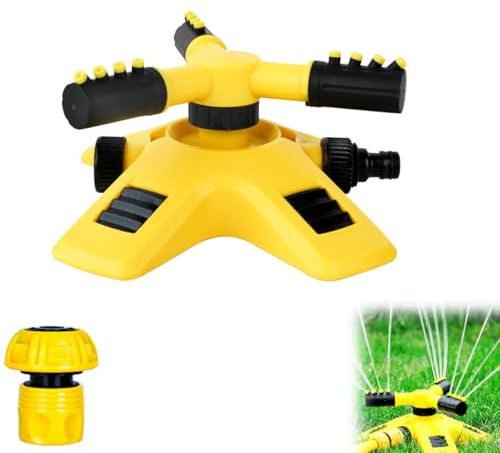 Homtrator Garden Sprinklers for Lawns, Water Sprinkler for Garden, Adjustable 360 Degree Rotation Garden Sprinkler, Automatic Garden Hose Sprinkler, Sprinklers for Lawn Irrigation & Kids Playing