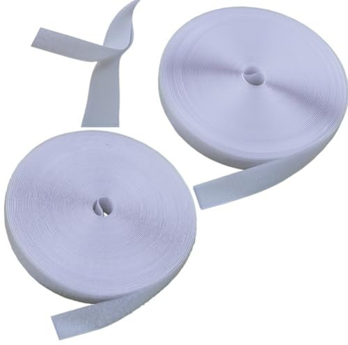 TMTGTS Nastro in velcro autoadesivo da 5 m x 2 rotoli di velcro autoadesivo su entrambi i lati, per tappeti, tende, cornici