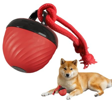 Générique Interaktiv hundboll, självgående boll för djur, intelligent interaktivt hundspel med 3 lägen för tänder, irritationsreducering, aggressiva körare och