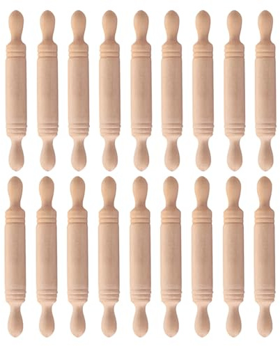 Gogogmee Set 30 Pezzi Mini Rulli di Legno per Utensili da Cucina in Miniatura per Case delle Bambole Piccoli Rulli Giocattolo Portatili per Attività Creative e Gioco di Ruolo