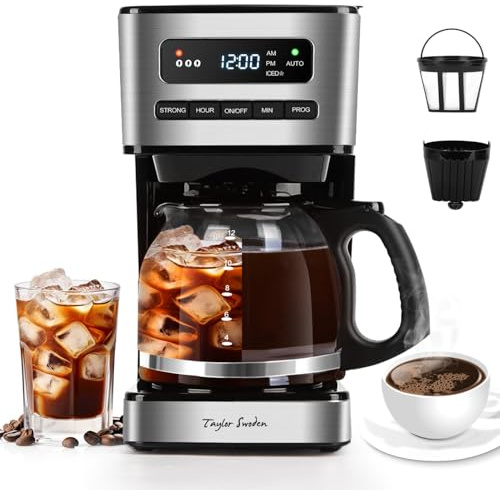 Taylor Swoden 1.8L Filter Coffee Machine with Iced Coffee Mode & 24H Timer