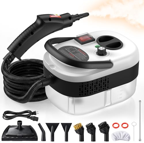 Easywox 2500W Handheld Steam Cleaner for Home, 6-Level High Pressure Steam Gun, Steam Machine w/40.6oz Tank, Portable Car Steamer for Auto Detailing & Cleaning, Car, Floor, Furniture, Tile Grout, Wall