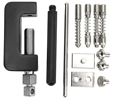 Dpofirs Durable Kit de Herramientas de Extracción de Cadena de Motocicleta de 12 Piezas, Práctico Rompecadenas de Alta Precisión para un Mantenimiento Eficiente de la Cadena
