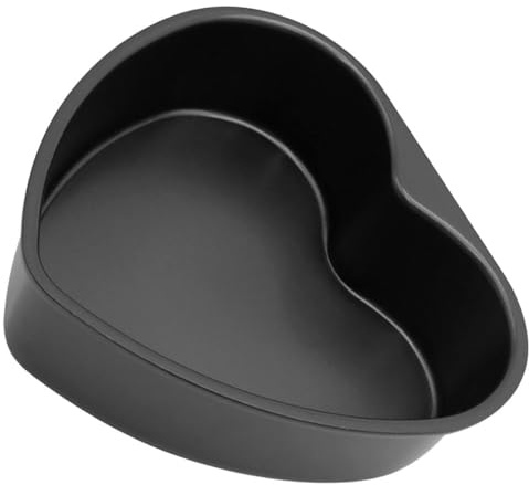 CHILDWEET Teglia da Forno a Forma di Cuore 6 Pollici, Tortiera Fondo Rimovibile, Teglia Spessa in Lega di Alluminio per Uso Domestico, per Dolci e Mousse, Piccola e Multifunzionale