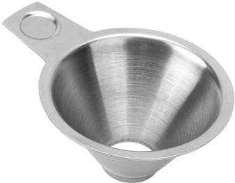 Shirene Stainless Steel Funnel,Spill-Free Metal Kitchen Funnel for Small Jars,Spice Grinder,Condiment & Powder,Small Metal Funnels with Handle,Stainless Steel Measuring Funnels (0.92 Bottom)