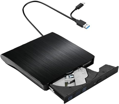 TUdcgjSXF External DVD Drive USB 3.0 Type-C Portable Player for Laptop PC CD +/-RW ROM Burner Writer For Desktop Windows