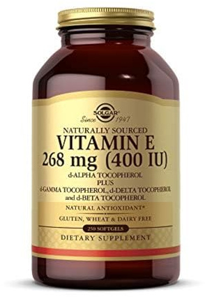 Solgar Natural Source Vitamin E 268 mg (400 IU) Softgels - Pack of 250 - Protects Cells from Oxidative Stress - Immune System Support - Vegan and Gluten Free