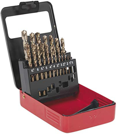 Sealey Ak4701 Cobalt Drill Bit Set 19Pc Metric