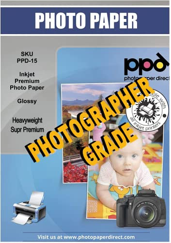 PPD 100 Sheets A4 Inkjet Super Premium Glossy Photo Paper 280gsm Professional Grade PPD-15-100