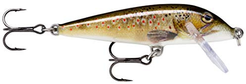 Rapala - Leurre de Pêche CountDown - Matériel de Pêche avec Construction Balsa - Leurre Pêche d'Eau Douce - Profondeur de Nage 2.1-3m - Taille 9cm / 12g - Fabriqué en Estonie - Live Brown Trout