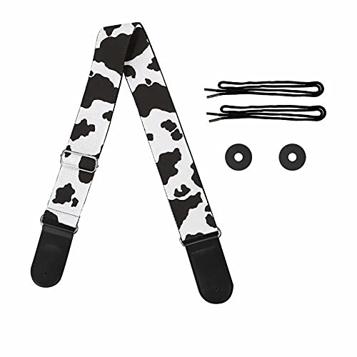 Pizding Starry Gitarrengurt, verstellbarer Schultergurt, Ersatz für Handtasche und Bass, kuh, One size
