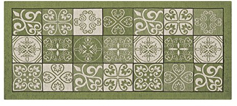BIANCHERIAWEB Tappeto Passatoia Cucina Retro Antiscivolo Runner Corsia Sottolavello Lavabile Disegno Maiolica by Suardi