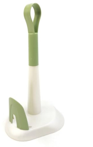 Ecoplast | Portarotolo da Cucina in Plastica, Porta Scottex Carta Cucina, Colore Bianco Perla & Verde, Made in Italy