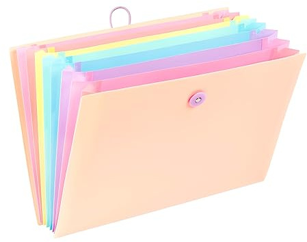Viquel - Fächermappe mit 8 Fächern für A4 Rainbow Pastell Dokumente - Beige